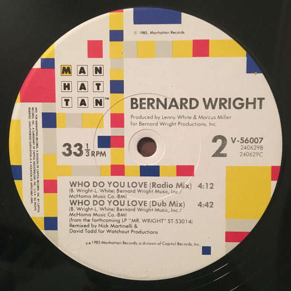 Bernard Wright : Who Do You Love (12", Single)