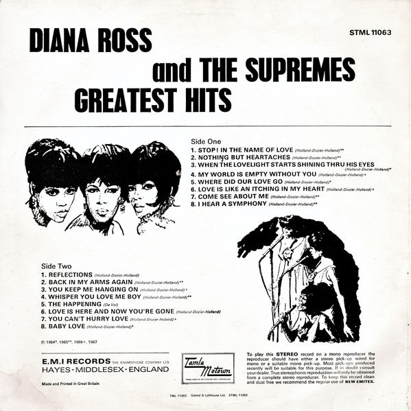 The Supremes : Greatest Hits (LP, Comp, RP)