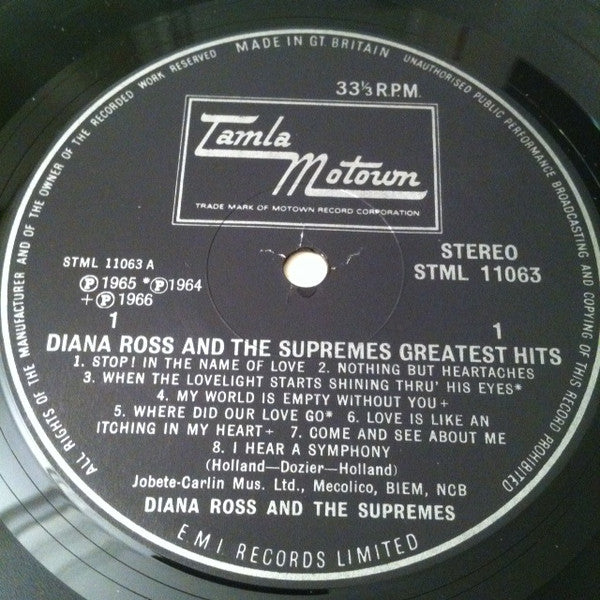 The Supremes : Greatest Hits (LP, Comp, RP)