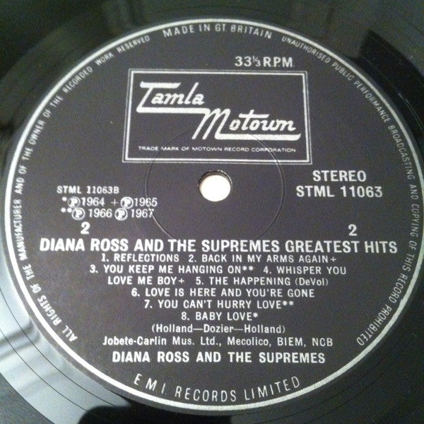 The Supremes : Greatest Hits (LP, Comp, RP)