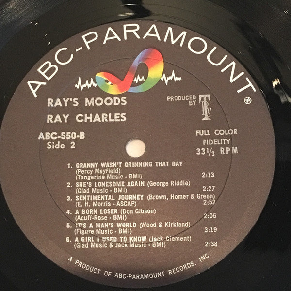 Ray Charles And His Orchestra : Ray's Moods (LP, Album, Mono)