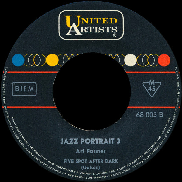 Art Farmer Tentet : The Jazz Portrait 3 (7", Mono)