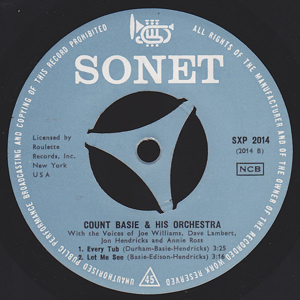 Dave Lambert (3), Jon Hendricks, Joe Williams, Annie Ross Plus The Count Basie Orchestra : Sing Along With Basie - Vol 2 (7", EP)