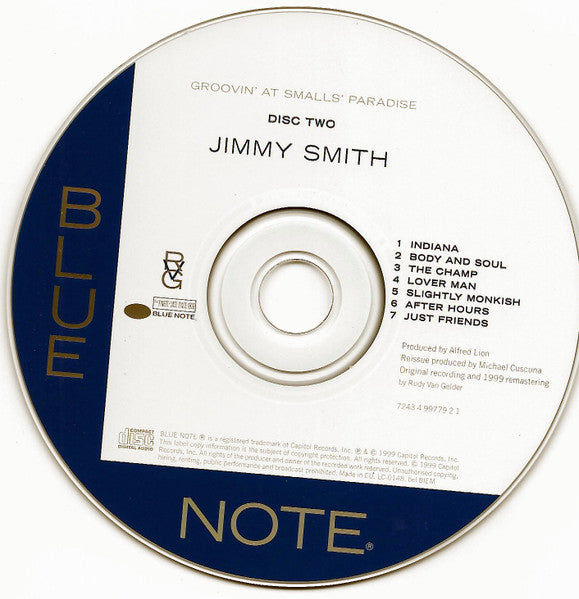 Jimmy Smith : Groovin' At Smalls' Paradise (2xCD, Album, Comp, Mono, RE, RM)