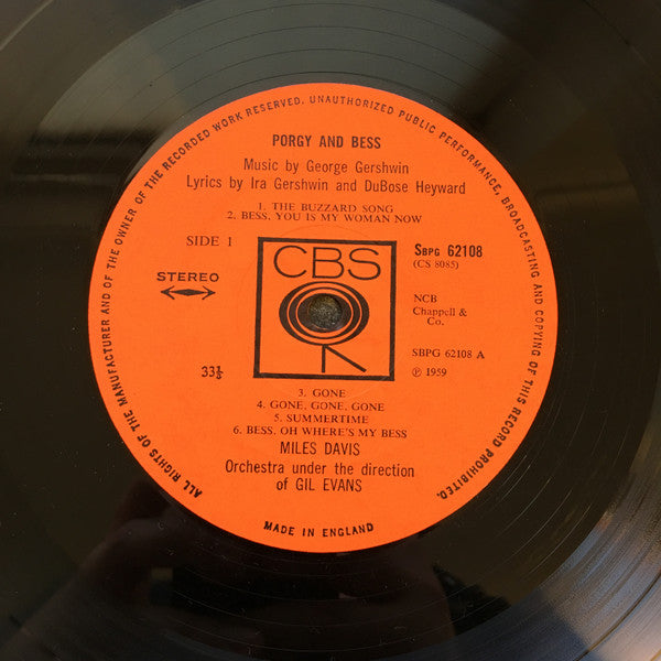 Miles Davis : Porgy And Bess (LP, Album, RE)