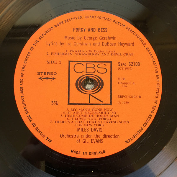 Miles Davis : Porgy And Bess (LP, Album, RE)