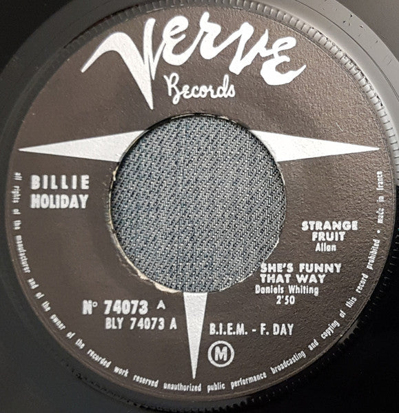 Billie Holiday : Strange Fruit (7", EP)