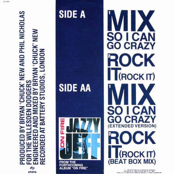 Jazzy Jeff : Mix So I Can Go Crazy (12")
