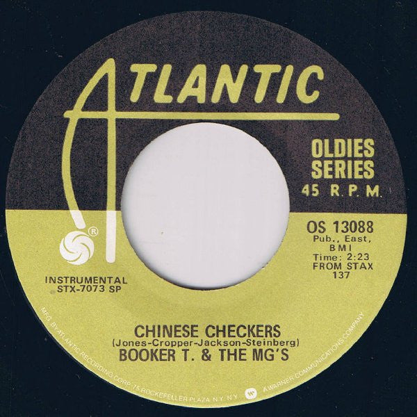 Booker T. & The MG's* : Green Onions / Chinese Checkers (7", Single, RE)