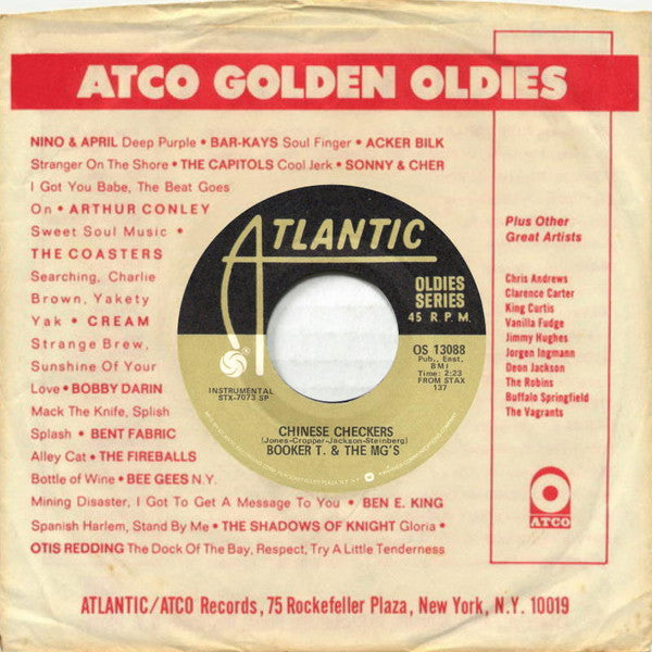 Booker T. & The MG's* : Green Onions / Chinese Checkers (7", Single, RE)