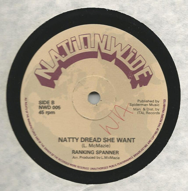 Ronnie Davis / Ranking Spanner : Breaking Up / Fever / Natty Dread She Want (12")