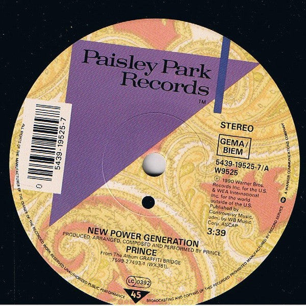 Prince : New Power Generation (7", Single, Sol)