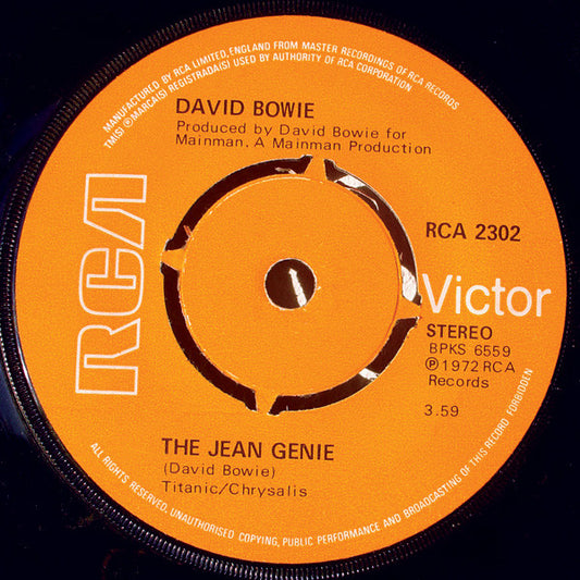 David Bowie : The Jean Genie (7", Single, Kno)