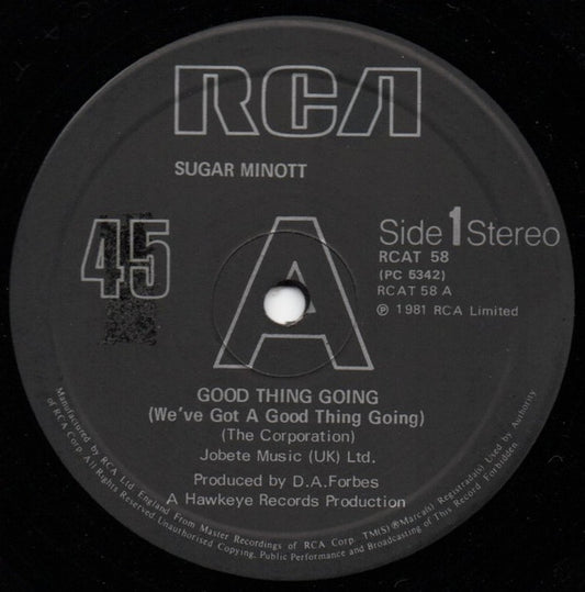 Sugar Minott / Session In Session : Good Thing Going / Bad Things (12")