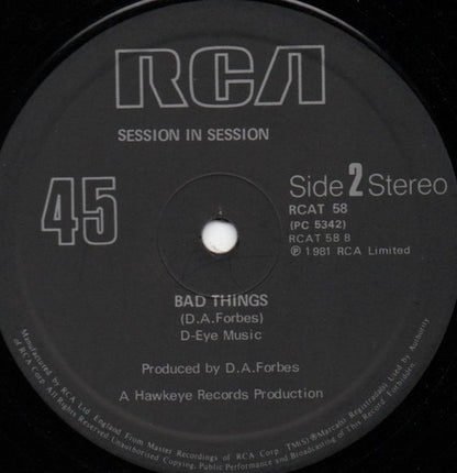 Sugar Minott / Session In Session : Good Thing Going / Bad Things (12")