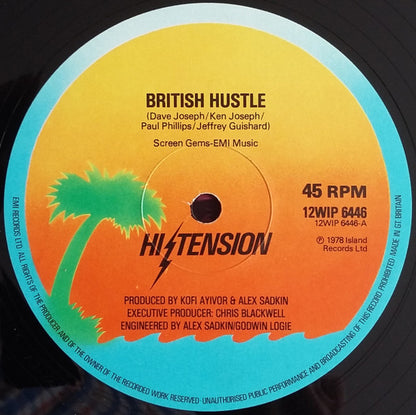Hi-Tension : British Hustle (12", Single, Whi)