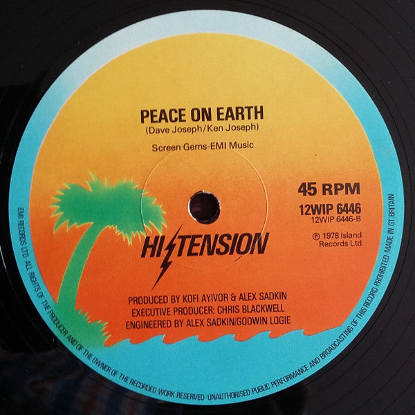Hi-Tension : British Hustle (12", Single, Whi)