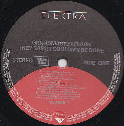 Grandmaster Flash : They Said It Couldn't Be Done (LP, Album)