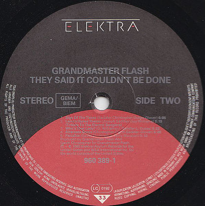 Grandmaster Flash : They Said It Couldn't Be Done (LP, Album)