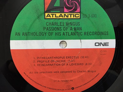 Charles Mingus : Passions Of A Man: An Anthology Of His Atlantic Recordings (3xLP, Comp, Gat)
