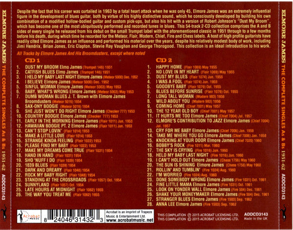 Elmore James : The Complete Singles As & Bs 1951-62 (2xCDr, Comp)