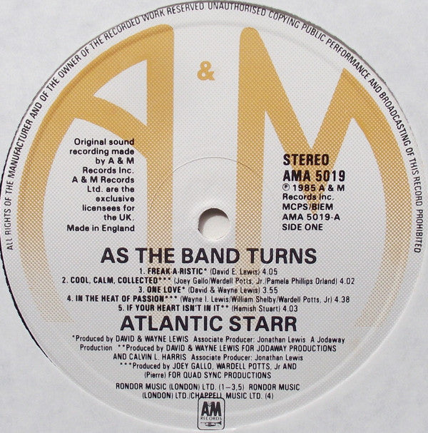Atlantic Starr : As The Band Turns (LP, Album)