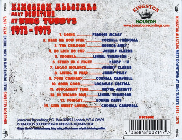 Various : Kingston Allstars Meet Downtown At King Tubbys 1972-1975 (CD, Album, Comp)