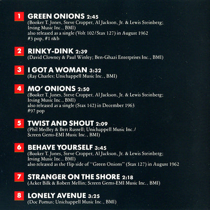 Booker T & The MG's : Green Onions (CD, Album, RE, RM)