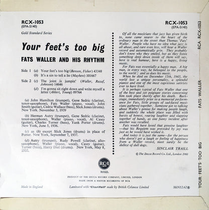 Fats Waller & His Rhythm : Your Feet's Too Big (7", EP, RE)