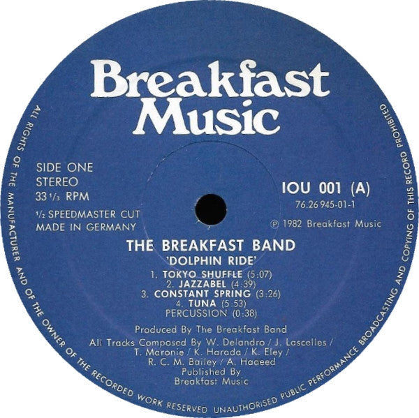 The Breakfast Band : Dolphin Ride (LP, Album, Ltd)