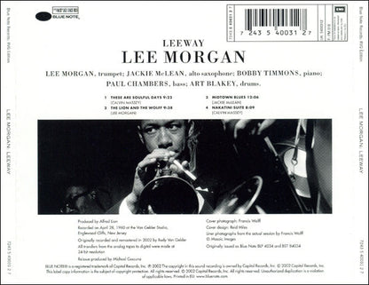 Lee Morgan : Leeway (CD, Album, RE, RM)