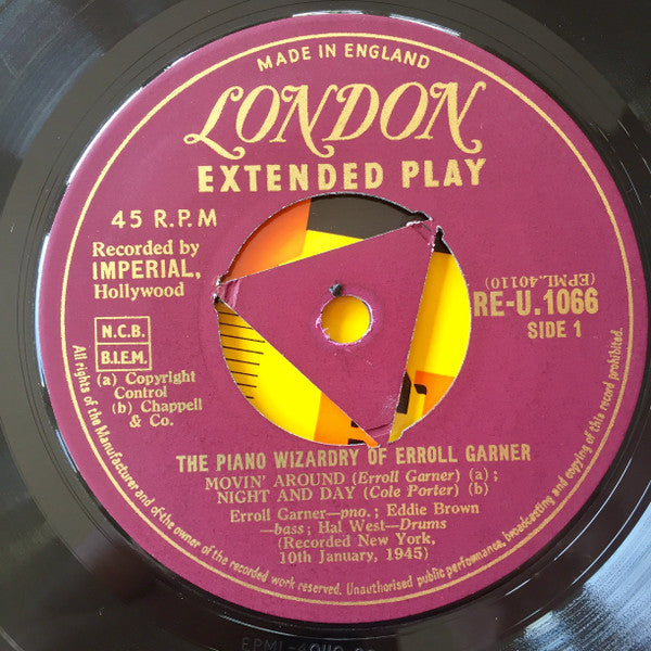 Erroll Garner : The Piano Wizardry Of Erroll Garner (7", EP)