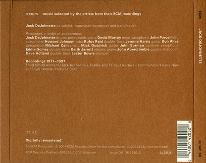 Jack DeJohnette : Selected Recordings (CD, Comp, RM)