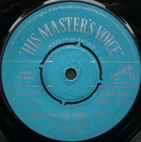 Ella Fitzgerald With Paul Smith Quartet : How High The Moon (7", Single)