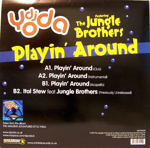 DJ Yoda Featuring Jungle Brothers : Playin' Around (12")