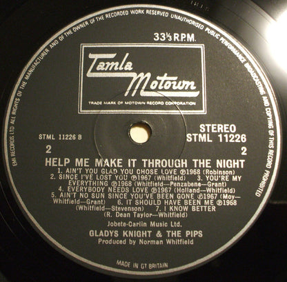 Gladys Knight And The Pips : Help Me Make It Through The Night (LP, Comp, RP, EMI)