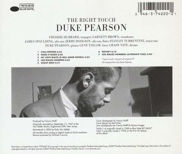 Duke Pearson : The Right Touch  (CD, Album, RE, RM)