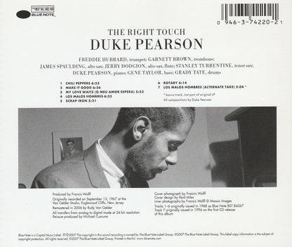Duke Pearson : The Right Touch  (CD, Album, RE, RM)