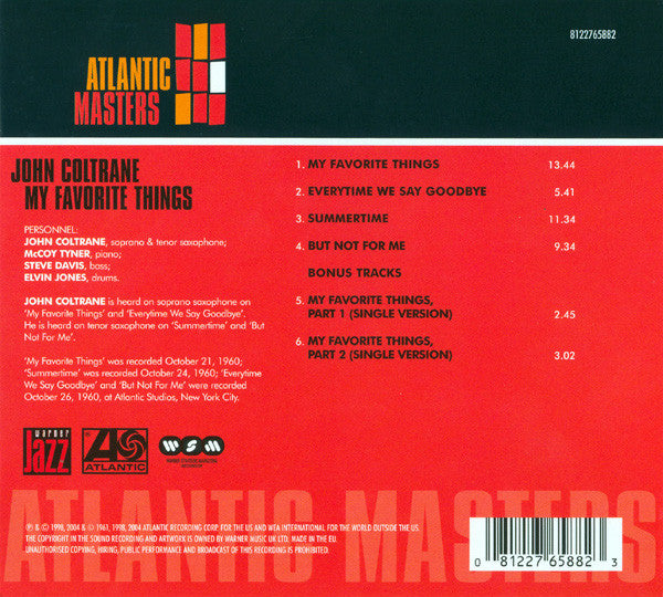 John Coltrane : My Favorite Things (CD, Album, RE, RM, Dig)