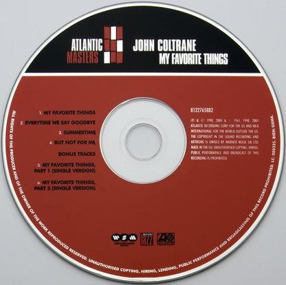 John Coltrane : My Favorite Things (CD, Album, RE, RM, Dig)