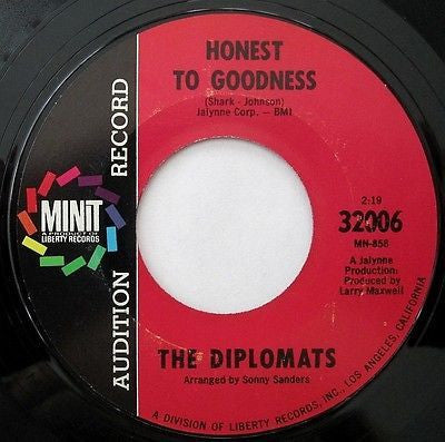 The Diplomats (2) : Honest To Goodness (7", Single, Promo, Styrene)