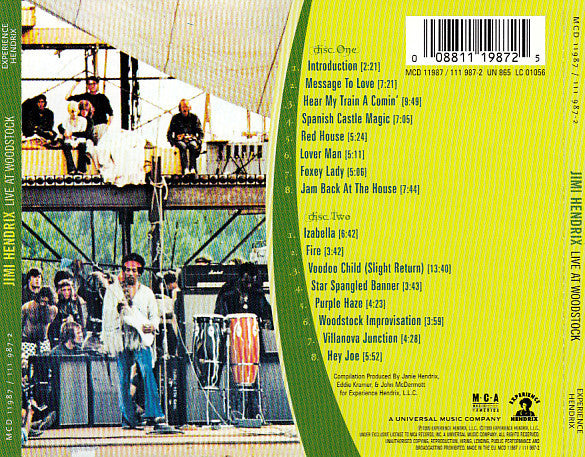 Jimi Hendrix : Live At Woodstock (2xCD, Album, RM)