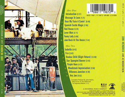 Jimi Hendrix : Live At Woodstock (2xCD, Album, RM)