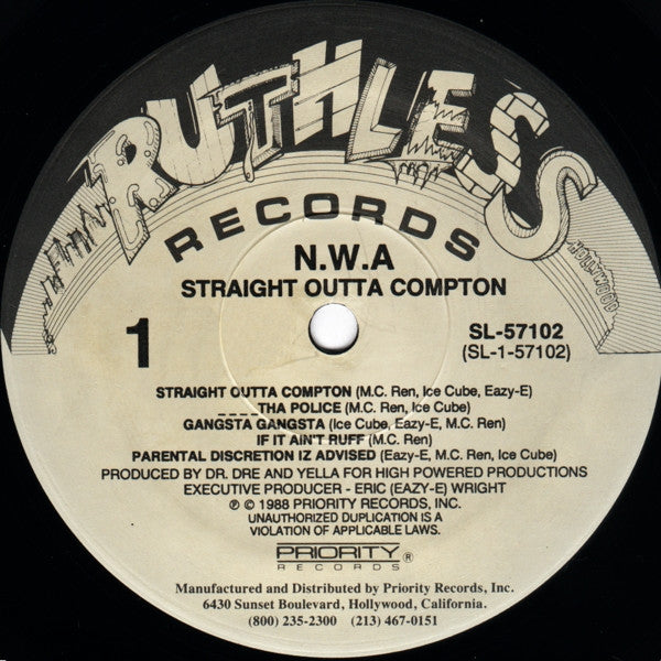N.W.A* : Straight Outta Compton (LP, Album)
