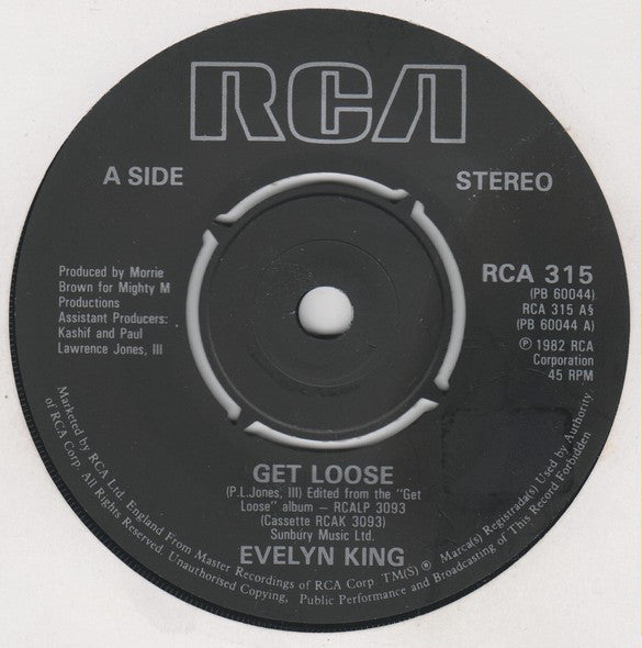 Evelyn King : Get Loose (7", Single)