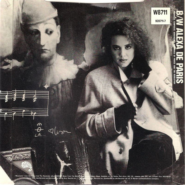 Prince And The Revolution : Mountains (7", Single, Blu)