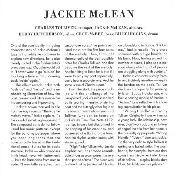 Jackie McLean : Action (CD, Album, Copy Prot., RE, RM)