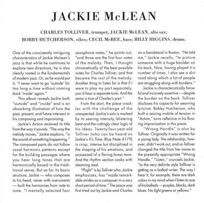 Jackie McLean : Action (CD, Album, Copy Prot., RE, RM)