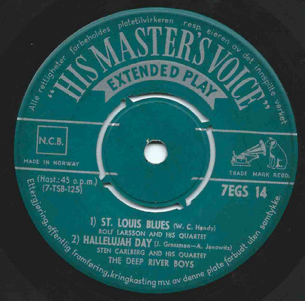 Deep River Boys Med Marion Sundh : St. Louis Blues (7", EP)
