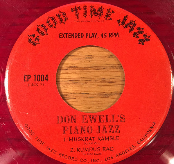 Don Ewell : Don Ewell's Piano Jazz (7", EP, Red)